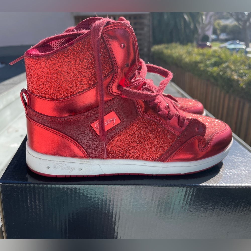 Pastry Glam Pie Glitter Shoes - Red - Used